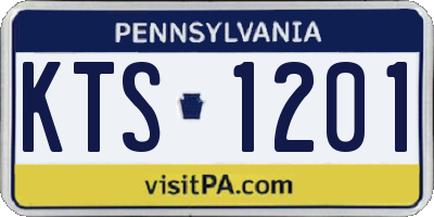 PA license plate KTS1201