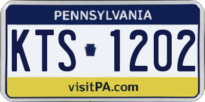 PA license plate KTS1202