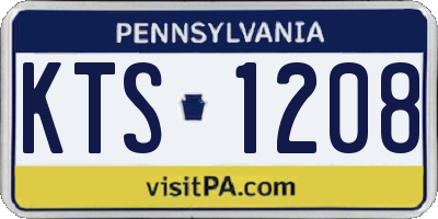 PA license plate KTS1208