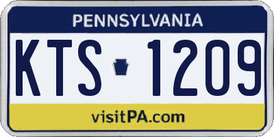 PA license plate KTS1209