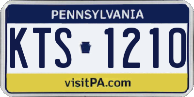 PA license plate KTS1210