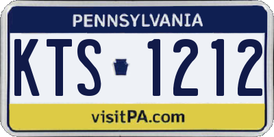 PA license plate KTS1212