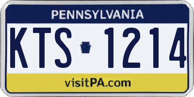 PA license plate KTS1214