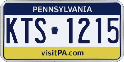 PA license plate KTS1215