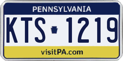 PA license plate KTS1219