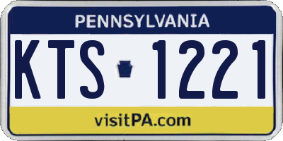 PA license plate KTS1221
