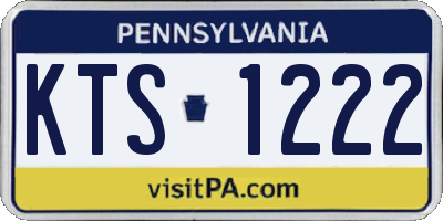 PA license plate KTS1222