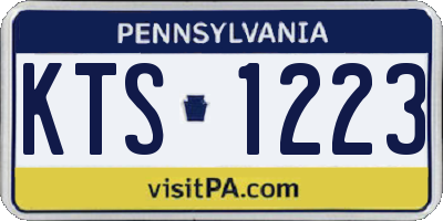 PA license plate KTS1223