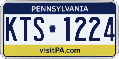 PA license plate KTS1224