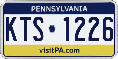 PA license plate KTS1226