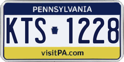 PA license plate KTS1228
