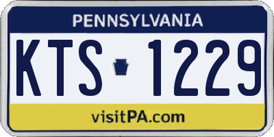 PA license plate KTS1229
