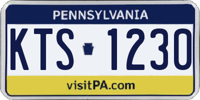 PA license plate KTS1230