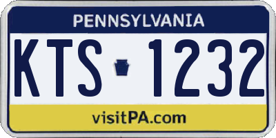 PA license plate KTS1232