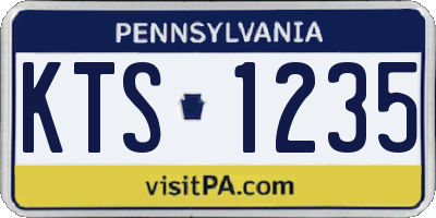 PA license plate KTS1235