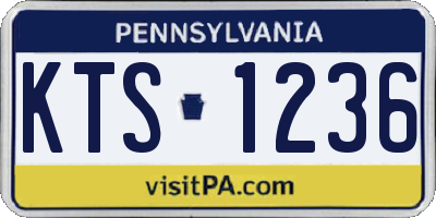 PA license plate KTS1236