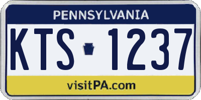 PA license plate KTS1237