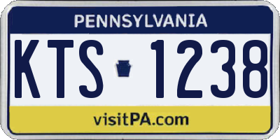 PA license plate KTS1238