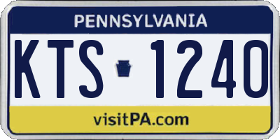 PA license plate KTS1240