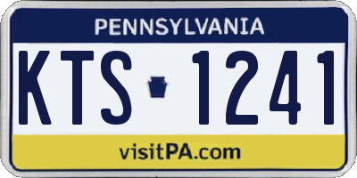PA license plate KTS1241