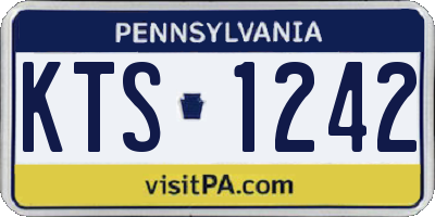 PA license plate KTS1242