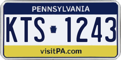 PA license plate KTS1243