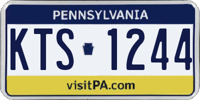 PA license plate KTS1244