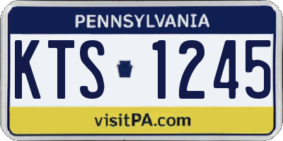 PA license plate KTS1245