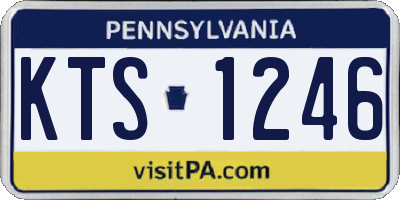PA license plate KTS1246