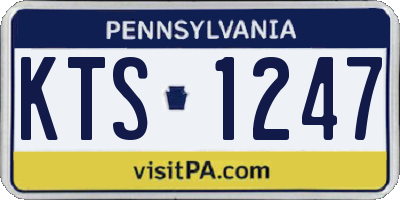 PA license plate KTS1247