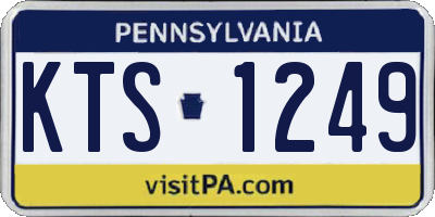 PA license plate KTS1249