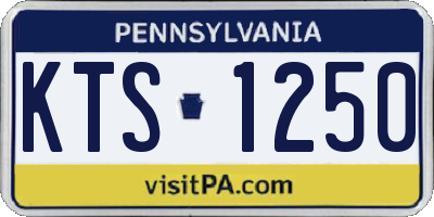 PA license plate KTS1250