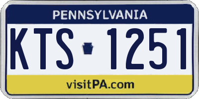 PA license plate KTS1251