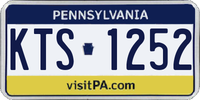 PA license plate KTS1252