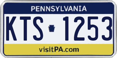 PA license plate KTS1253