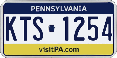 PA license plate KTS1254