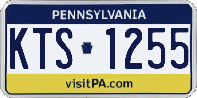 PA license plate KTS1255