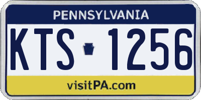 PA license plate KTS1256
