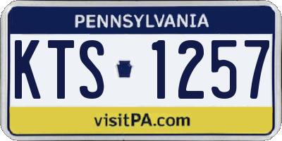 PA license plate KTS1257