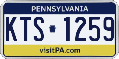 PA license plate KTS1259