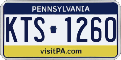 PA license plate KTS1260