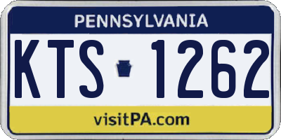 PA license plate KTS1262