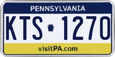 PA license plate KTS1270