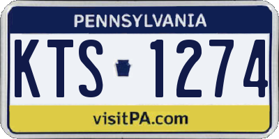 PA license plate KTS1274