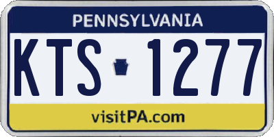 PA license plate KTS1277