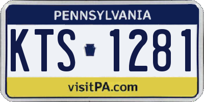 PA license plate KTS1281