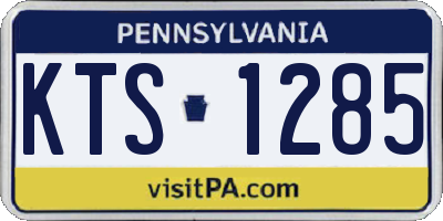 PA license plate KTS1285