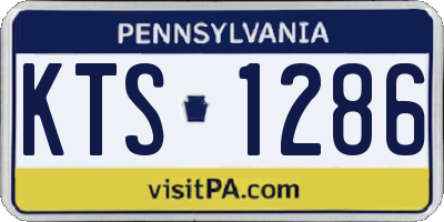 PA license plate KTS1286