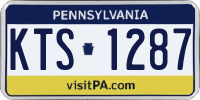 PA license plate KTS1287
