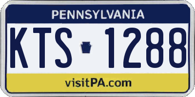 PA license plate KTS1288
